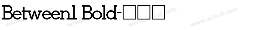 Between1 Bold字体转换